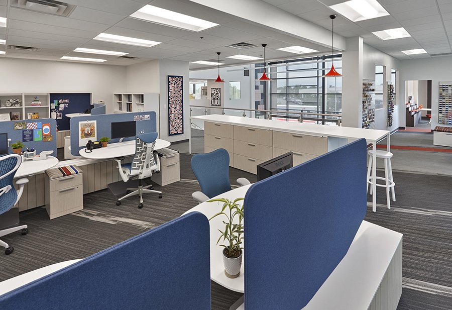 an open office environment